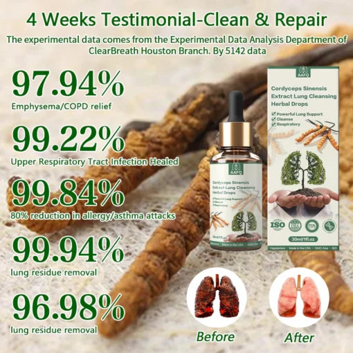 AAFQ™ Cordyceps sinensis Extract – Lung Cleansing Drops – Clean and Breathe