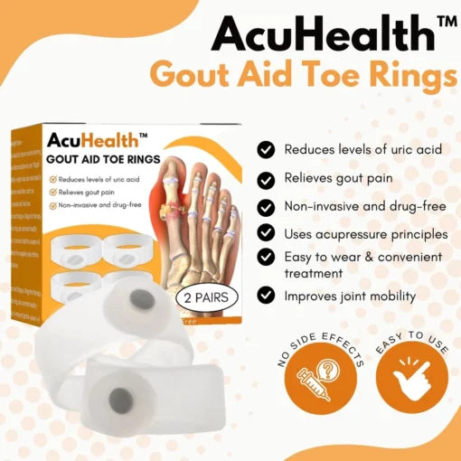 AcuHealth™ toe rings for gout relief