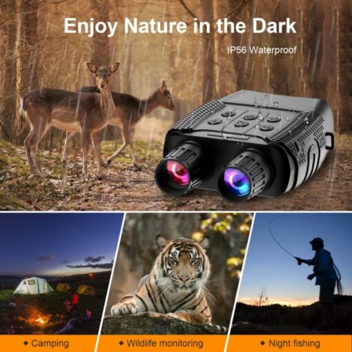 Digital IR night vision binoculars