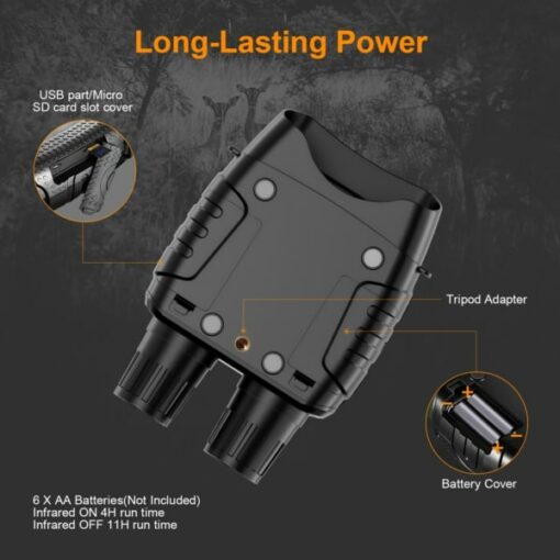 Digital IR night vision binoculars