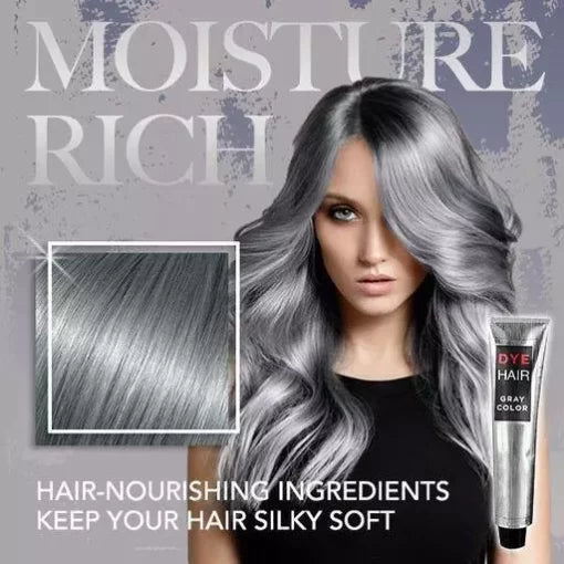 Silver gray hair color