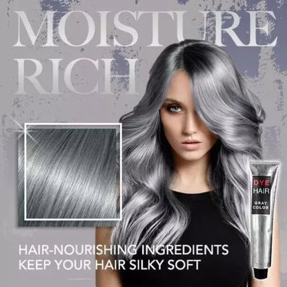 Silver gray hair color