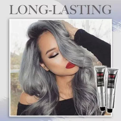 Silver gray hair color