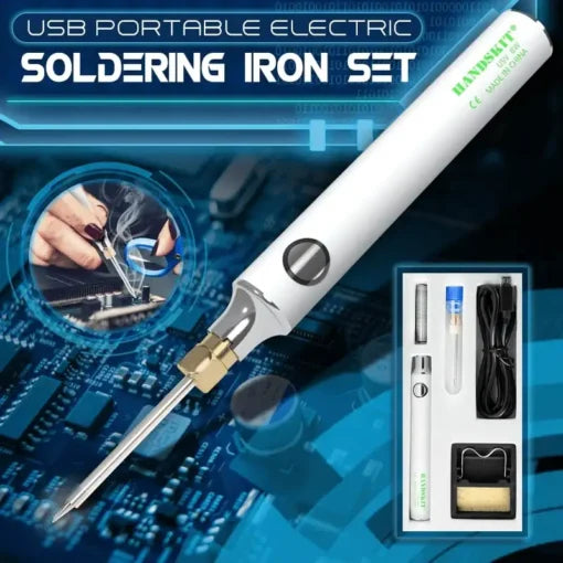 USB portable electric soldering set