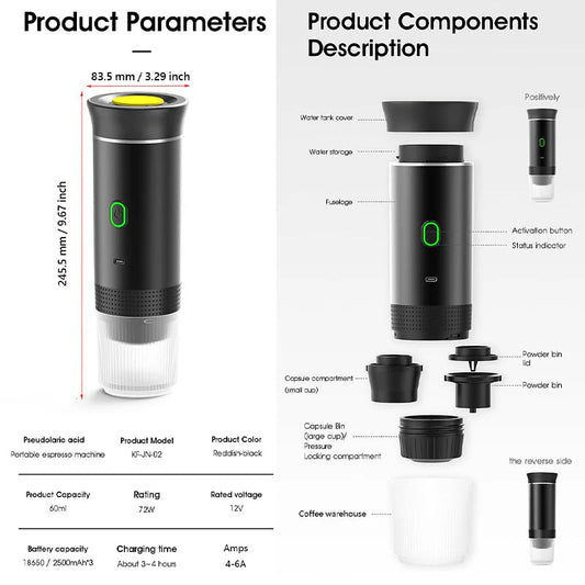 🎅50% Off Christmas Pre-Sale Rechargeable Portable Capsule Coffee Maker ❄️